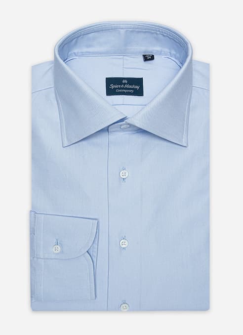 Light Blue - Spread Collar - Fine Twill
